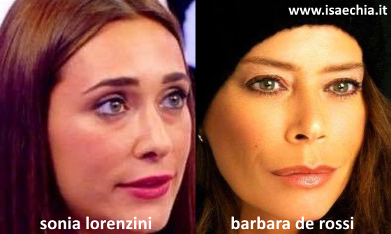 Somiglianza tra Sonia Lorenzini e Barbara De Rossi