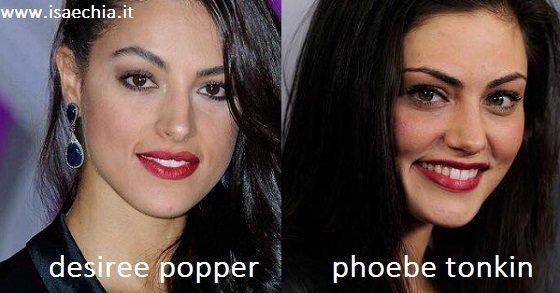 Somiglianza tra Desireè Popper e Phoebe Tonkin