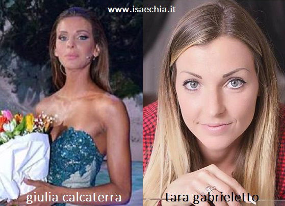 Somiglianza tra Giulia Calcaterra e Tara Gabrieletto