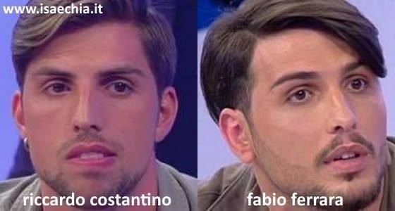 Somiglianza tra Riccardo Costantino e Fabio Ferrara