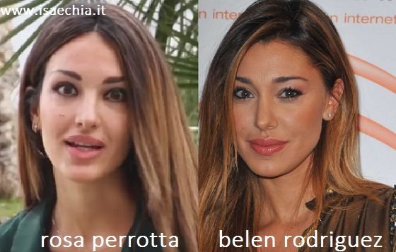 Somiglianza tra Rosa Perrotta e Belen Rodriguez