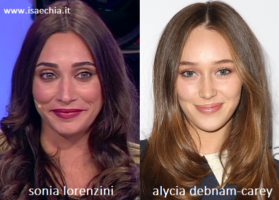 Somiglianza tra Sonia Lorenzini e Alycia Debnam-Carey