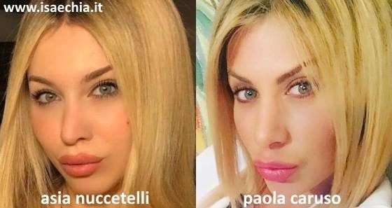 Somiglianza tra Asia Nuccetelli e Paola Caruso