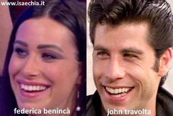 Somiglianza tra Federica Benincà e John Travolta