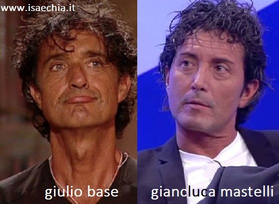 Somiglianza tra Giulio Base e Gianluca Mastelli