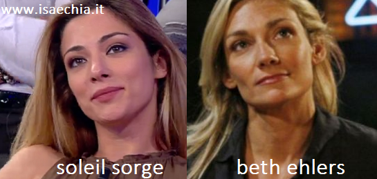 Somiglianza tra Soleil Sorge e Beth Ehlers
