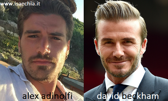 Somiglianza tra Alex Adinolfi e David Beckham