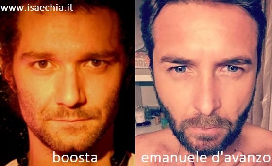 Somiglianza tra Boosta e Emanuele D'Avanzo