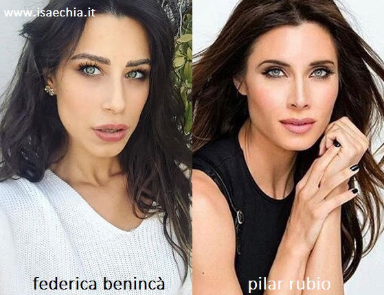 Somiglianza tra Federica Benincà e Pilar Rubio