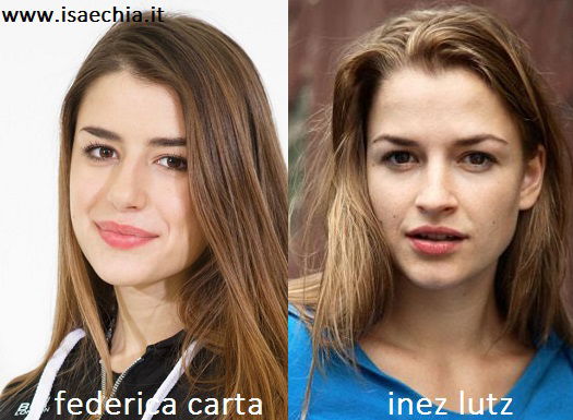 Somiglianza tra Federica Carta e Inez Lutz