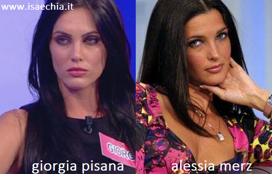 Somiglianza tra Giorgia Pisana e Alessia Merz