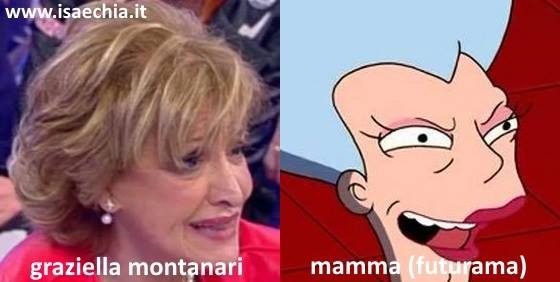 Somiglianza tra Graziella Montanari e Mamma di 'Futurama'