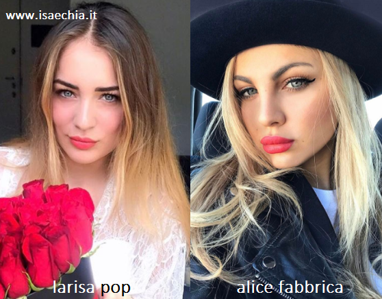 Somiglianza tra Larisa Pop e Alice Fabbrica