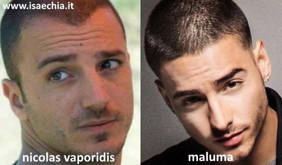 Somiglianza tra Nicolas Vaporidis e Maluma