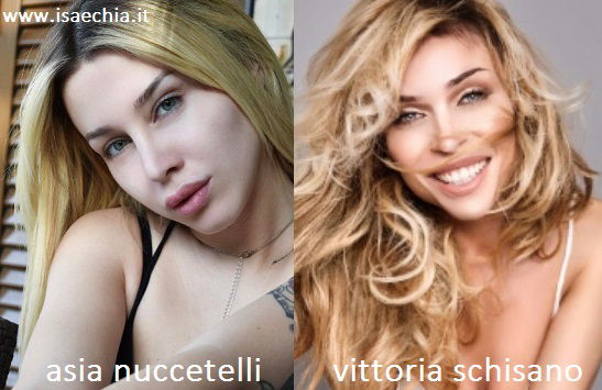 Somiglianza tra Asia Nuccetelli e Vittoria Schisano