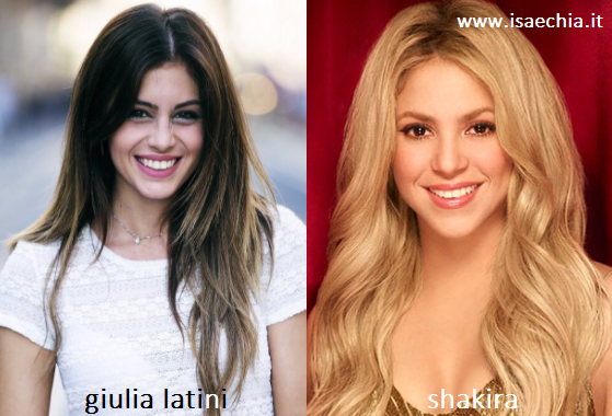 Somiglianza tra Giulia Latini e Shakira
