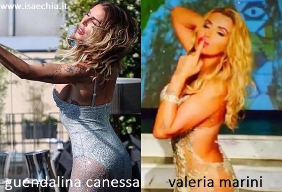 Somiglianza tra Guendalina Canessa e Valeria Marini