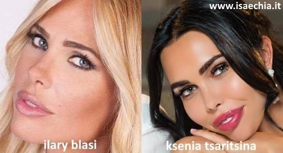 Somiglianza tra Ilary Blasi e Ksenia Tsaritsina