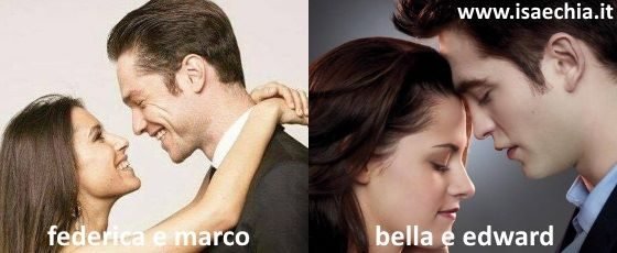 Somiglianza tra Marco Cartasegna e Federica Benincà e Edward e Bella di 'Twilight'