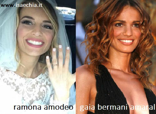 Somiglianza tra Ramona Amodeo e Gaia Bermani Amaral