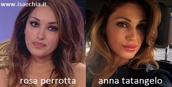 Somiglianza tra Rosa Perrotta e Anna Tatangelo