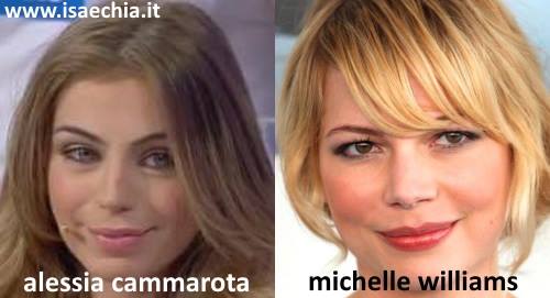 Somiglianza tra Alessia Cammarota e Michelle Williams