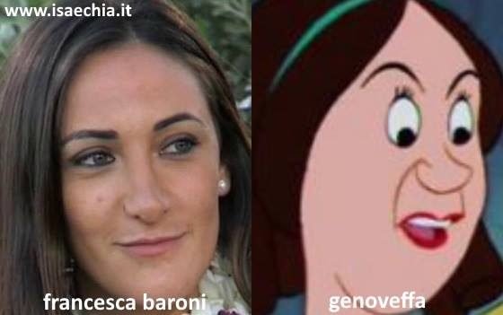 Somiglianza tra Francesca Baroni e Genoveffa