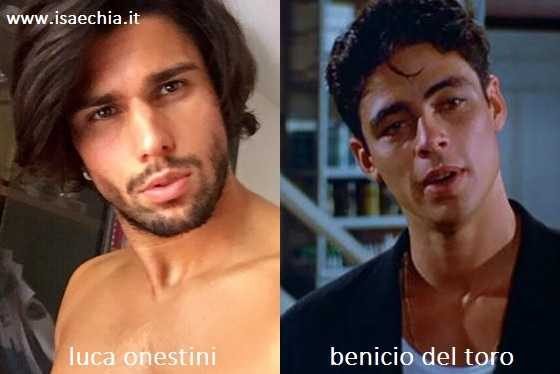 Somiglianza tra Luca Onestini e Benicio del Toro