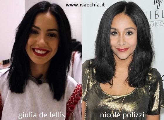 Somiglianza tra Giulia De Lellis e Nicole Polizzi