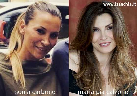 Somiglianza tra Sonia Carbone e Maria Pia Calzone