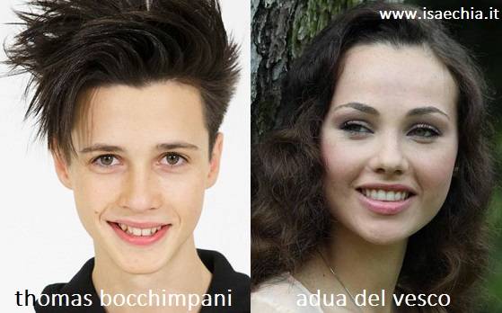 Somiglianza tra Thomas Bocchimpani e Adua Del Vesco