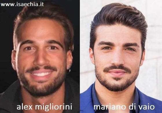 Somiglianza tra Alex Miglioni e Mariano Di Vaio