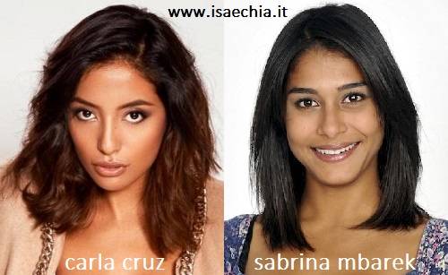 Somiglianza tra Carla Cruz e Sabrina Mbarek