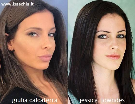 Somiglianza tra Giulia Calcaterra e Jessica  Lowndes