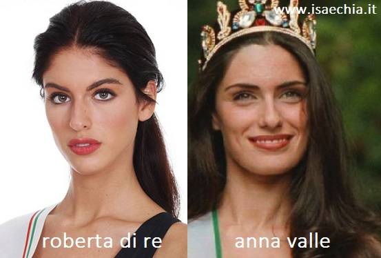 Somiglianza tra Roberta Di Re e Anna Valle