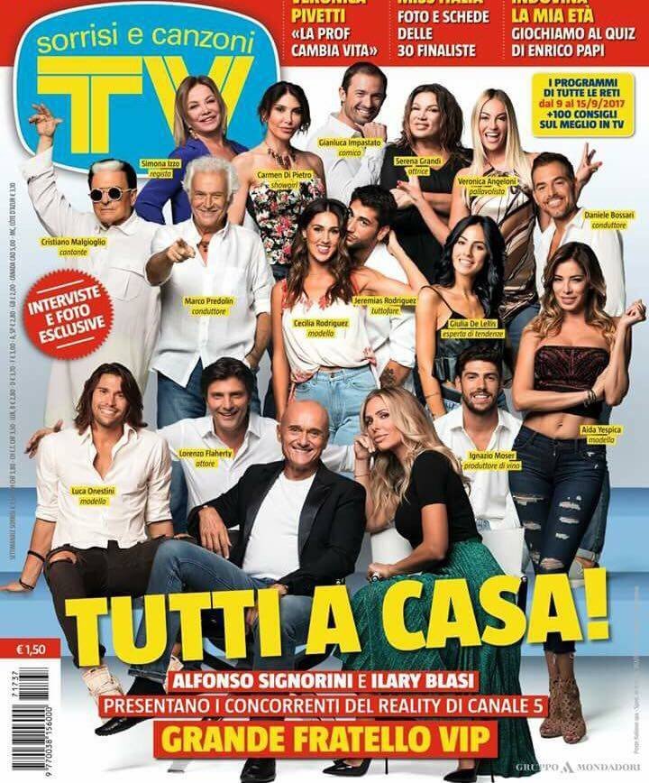 ‘Grande Fratello Vip 2’, tutto il cast nella copertina di ‘Tv Sorrisi e Canzoni’!