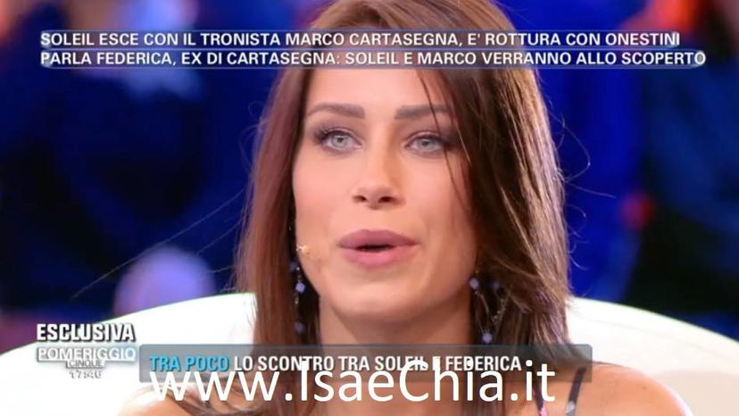 Federica Benincà a ‘Pomeriggio 5’: “Marco Cartasegna voleva solamente distruggere Luca Onestini. Il suo rapporto con Soleil Sorge? Secondo me si stanno frequentando e dovrebbero metterci la faccia!” preview