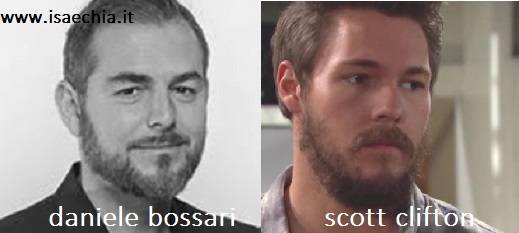 Somiglianza tra Daniele Bossari e Scott Clifton