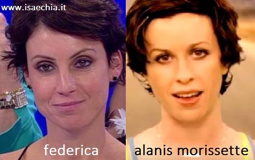 Somiglianza tra Federica e Alanis Morissette