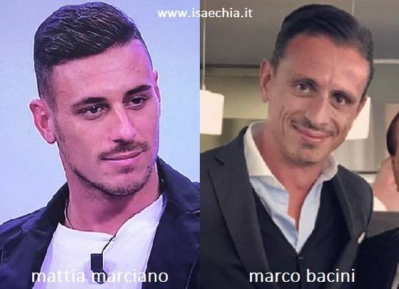 Somiglianza tra Mattia Marciano e Marco Bacini