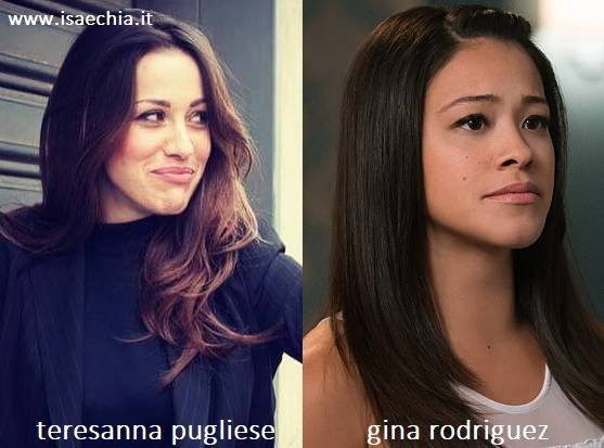 Somiglianza tra Teresanna Pugliese e Gina Rodriguez