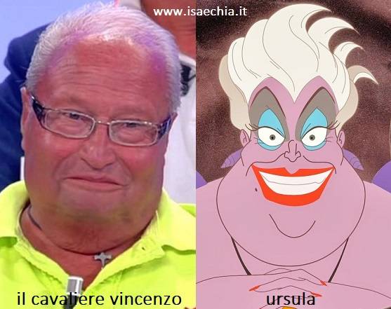 Somiglianza tra Vincenzo e Ursula de 'La Sirenetta'