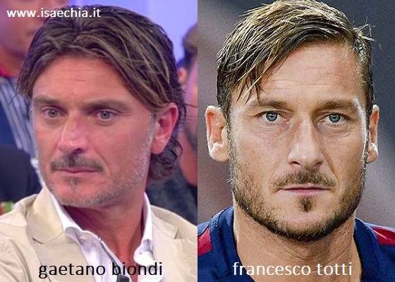 Somiglianza tra Gaetano Biondi e Francesco Totti