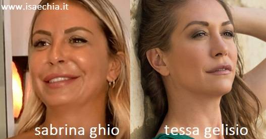 Somiglianza tra Sabrina Ghio e Tessa Gelisio
