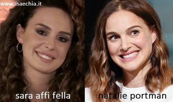 Somiglianza tra Sara Affi Fella e Natalie Portman