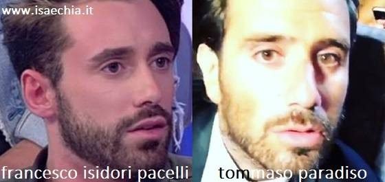 Somiglianza tra Francesco Isidori Pacelli e Tommaso Paradiso