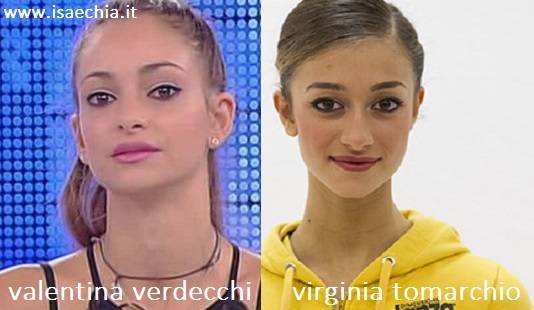 Somiglianza tra Valentina Verdecchi e Virginia Tomarchio