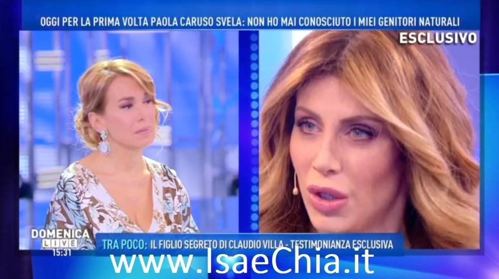Paola Caruso in lacrime a ‘Domenica Live’: “A 13 anni ho scoperto di essere stata adottata, ma non sono stati i miei genitori a dirmelo!” (video)