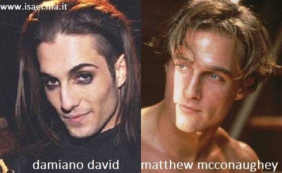 Somiglianza tra Damiano David e Matthew McConaughey