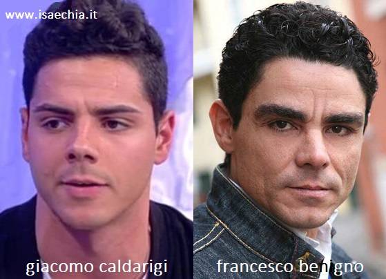 Somiglianza tra Giacomo Caldarigi e Francesco Benigno